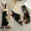 Nuevas Sandalias de Tacón de Aguja con Lazo para Mujer Verano 2026, Tacones Altos Versátiles de Una Correa de Moda con Pedrería para Uso en Exteriores