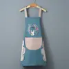 Avental para Uso na Cozinha, à Prova de Óleo, Estilo Novo, Impermeável, Moderno, Fofo, Avental de Cozinha, Roupa de Trabalho para Cozinha Doméstica