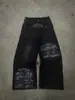 Pantalones Rectos Oscuros Retro Y2K Gótico Jeans de Estilo Ins de la Calle Alta Americana Nuevo Estilo Europeo y Americano Transfronterizo 2026