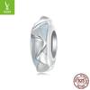 Pulseira de posicionamento de silicone Ziyun Prata original rio das estrelas diy contas simples all-match s925 contas de prata esterlina