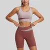 Traje Deportivo Casual Juyitang con Bloques de Color Transpirable para Fitness Traje de Yoga Nude de Alta Elasticidad para Mujer