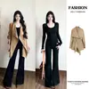 Gabardina corta color caqui para mujer, nuevo atuendo de otoño 2026, top de manga larga con un diseño elegante, abrigo para figuras petite