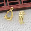Jóias DIY Cobre Banhado a Ouro 24K Preservação de Cor 8*12mm Base de Anel Gota Anel Face Materiais para Joalheria B1788