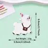 Patche Bordado de Alpaca Desenho Animado com Adesivo Termocolante, Patche para Decoração de Roupas e Bolsas Sem Costura, Patche Bordado de Computador de Ovelhinha Fofa