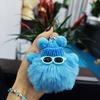 Piel de Conejo Rex Sintética Cosas Buenas Suceden Colgante para Llavero Bola de Felpa Decoración para Mochila Evento de la Empresa Persimmon Regalo