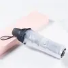 Paraguas Transparente Totalmente Automático de Dibujos Animados Anime, Paraguas Plegable Popular con 70% de Descuento, Sombrilla con Recubrimiento Negro, Paraguas para Estudiantes para Hombres y Mujeres, Estilo Fresco