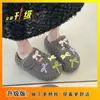 Sapatos Fofos Casuais Franceses 2025 Novo Estilo de Inverno Versão Coreana Meninas Cor Fofa Bloco de Cores Laço Solado Macio Sapatos de Algodão com Veludo