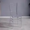 Sillas de cristal transparentes para el hogar al por mayor, sillas de bambú de cristal para salones de banquetes de hotel, sillas con respaldo de plástico para auditorios comerciales