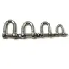 Grillete de Anilla en D de Acero Inoxidable 304/316 Conector de Anilla en D Hebilla de Acero para Cadena Anillo de Conexión Forma de Arco Desmontable Versión Extendida
