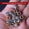Aleación de Plata de Xizang Dos Tonos Seis Palabras Mantra Agujero Grande Barril Cuentas Pulsera Cuentas Sueltas Joyería Accesorios DIY Materiales