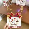 Diadema Navideña Brillante Regalo Nochebuena Papá Noel Muñeco de Nieve Diadema de Astas Decoración Puesto Fiesta Navideña