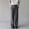 Pantalones de Traje Negros para Hombre Primavera Caída Rectos Casuales 2026 Nuevos Sueltos Modernos Pantalones de Pierna Ancha para Hombre