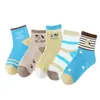 Nuevos calcetines infantiles de tubo medio clase A transfronterizos, calcetines de bebé de tubo medio transpirables de dibujos animados para primavera y otoño para niños y niñas