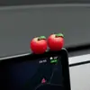 Maçã Curativa Tela do Painel Central do Carro Ornamento de Fruta Pacífica Decoração Fofa do Interior do Carro Espelho Retrovisor