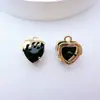 Pingente Coração Mini Banhado a Ouro Conserva Cor Zircônia Incrustada Pulseira Charm Coração Colar Brincos Acessórios de Joias DIY