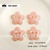 Botones de Flores Grandes Accesorios Acrílicos DIY Llavero Bolsas Piezas de Decoración Materiales para Botones de Abrigo Chaqueta