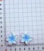 Acessórios de Enfeite de Resina Plumeria Degradê DIY Crocs Ímãs de Geladeira Artesanais Adesivos de Presilha de Cabelo com Cola Cremosa