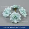 Flor artificial azul rosa botão de chá estilo étnico fada cocar DIY fantasia fantasia embelezamento cerimônia de casamento