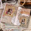Tarjetas de Collage de Papel, Serie Sombra de Ventana en Relieve, Materiales de Decoración de Diario con Borde Vintage, 10 Piezas en 4 Diseños