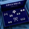 Pendientes de Plata de Ley 925 Set de Pendientes de Una Semana con un Toque de Alta Gama, Pendientes de Mariposa de Plata de Ley de Lujo Ligero, Regalo de Cumpleaños para Niñas