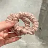 Primavera 2026 Novos Elásticos de Cabelo Finos de Cetim Rosa Elásticos de Cabelo de Intestino Grosso Elásticos de Cabelo para Trás da Cabeça Simples Estilo Menina Celebridade da Internet