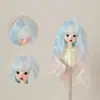 Nova peruca BJD, peruca macia na cor de seda com franja, adequada para bonecas SD de 6 polegadas, peruca de anime