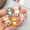 Pingente Mini Gato de Resina Fofo e Fofo Pingente DIY Brincos Feitos à Mão Colar Chaveiro Acessórios de Joias