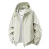 Chaqueta softshell para exteriores, unisex, adecuada para primavera y otoño, a prueba de viento e impermeable, con capucha, ideal para senderismo y deportes