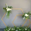 Comércio Exterior Transfronteiriço Casamento Hexagonal Metal Ferro Arte Suporte Arco Floral Festa de Aniversário Cena de Celebração Decoração