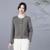 Ropa de Abrigo Estilo Chic para Mamá 2026, Tallas Grandes para Edad Media Colección de Invierno Nueva, Top Cálido de Manga Larga con Cuello Redondo, Ropa de Abrigo Versátil