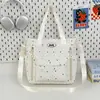 Linda Bolsa de Hombro de Lunares para Mujer, Bolso Cruzado de Gran Capacidad para Clases, Bolso de Viaje Ligero con un Corazón Juvenil, Bolso de Mano Fresco con Bloques de Color