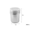 Tarro de Acero Inoxidable con Malla para Condimentos con Tapa, Elegante Recipiente para Café, Barril para Polvos de Barbacoa, Tarro para Pimienta con Rejillas, Botella para Condimentos