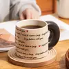 Taza de Cerámica con Mango Floral Estilo Japonés Pastoral Taza de Café con Flor de Dibujos Animados y Platillo Set de Taza con Animal Lindo