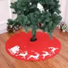 Saia de Árvore de Natal Estampada com Alce 1m Saia Grande de Árvore de Natal Decoração de Natal Adereços de Local