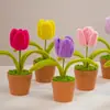 Palo retorcido Terminado Hecho a mano Bricolaje Pequeña maceta Girasol Tulipán Caqui Rosa Ramo Día del Maestro Temporada de Graduación