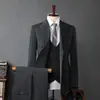 Traje cruzado para hombre, traje formal de negocios para hombre, traje de dama de honor coreano, traje de boda, traje de novio, chaqueta para hombre