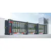Puerta corrediza seccional inteligente eléctrica de aleación de aluminio personalizada, puerta de fábrica lineal sin rieles, puerta telescópica corrediza automática de fábrica