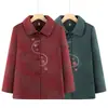 Casaco de Primavera e Outono da Vovó, Roupas para Mulheres de Meia-Idade e Idosas, Novo Estilo 2026 Blusa com Gola Lapela, Traje Tang Feminino, Roupas para Mulheres Idosas
