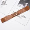 Cinturón Ancho Elástico Decorativo para Mujer Estilo Coreano Cinturón Ancho Elástico Simple para Mujer con Hebilla de Pin Cuadrada Venta al por Mayor de Fábrica