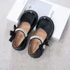 Zapatos pequeños de piel para niña, nueva colección primavera/otoño 2026, zapatos para niños, zapatos estilo princesa, zapatos de tacón alto para niña, zapatos planos de suela blanda