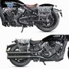 Coche musculoso Wolf adecuado para la versión de un solo asiento de Indian Scout, bolsa lateral, caja lateral retro, modificación, bolsa para casco, liberación rápida