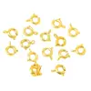 Pulsera collar con cierre de resorte de cobre chapado en oro de 14K que conserva el color, cierre de conexión especial, hebilla de cierre, accesorios para joyería DIY hechos a mano