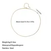 Collar Minimalista de Acero Inoxidable con Cadena Lisa Chapado en Oro de 18K Estilo Coreano para Mujer, Collar Delgado Versátil de Acero Inoxidable para el Trabajo