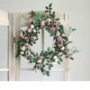 Enredadera de rosas artificiales de alta gama, flor artificial de plástico para aire acondicionado, tubería, embellecimiento, bloqueo de puerta, decoración, arco, fondo, planta