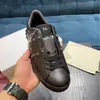 Zapatillas casuales para hombre de estilo oscuro funcional con cordones, remaches y encaje punk metal, zapatillas deportivas simples de cuero para mujer