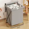 Cesta de ropa sucia con tapa, cesta de almacenamiento de ropa sucia plegable, cesta de lavandería para baño, cesta de almacenamiento de ropa de gran capacidad para baño