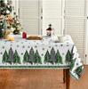 Mantel de Mesa Nuevo Transfronterizo Mantel Mantel Impermeable Navidad Rojo Rectangular Mantel Decorativo de Alta Gama Festival
