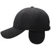 Gorra de béisbol gruesa, cálida y resistente al frío con forro polar para personas mayores con protección para los oídos para otoño e invierno, gorra para hombre para personas mayores, gorra para exteriores