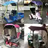 Toldo para Para-brisa de Triciclo Elétrico Espessado e Ampliado Carro de Lazer Para-brisa Dobrável Guarda-chuva Universal