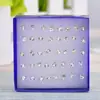 Una Caja de Pendientes de Plástico con Strass para Perforación de Oreja, Adecuados para Hombres y Mujeres, Estilo Coreano, Pendientes Pequeños Elegantes, Joyería para Toda la Oreja, Barras para Oreja 2026